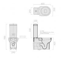 Бачок для унитаза 5220 Galassia M2 51x24 5222 схема 2