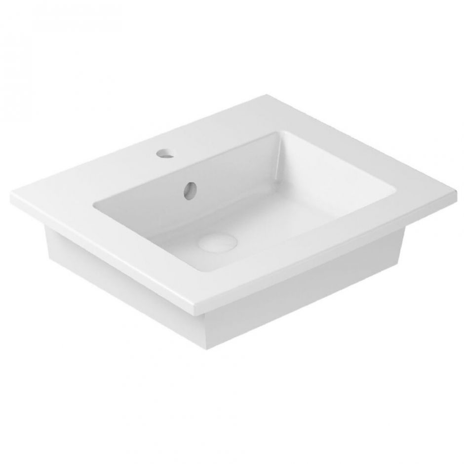 Изображение Раковина Galassia Plus Design с 1 отверстием и переливом 61x51 2045