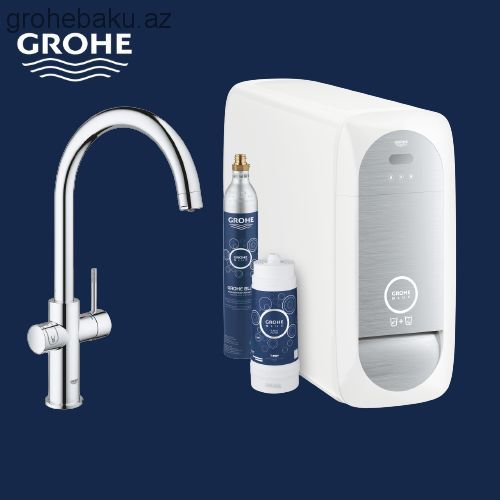 СТАРТОВЫЙ КОМПЛЕКТ GROHE BLUE HOME С C-ОБРАЗНЫМ ИЗЛИВОМ