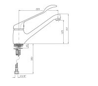 Смеситель для раковины Zucchetti Rubinetteria Sanitaria Z2737P.H схема 2