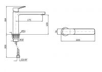 Смеситель для раковины Zucchetti Brim ZBR380/ZBR383 с удлиненным изливом схема 4