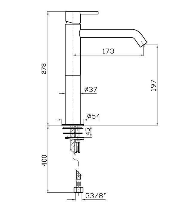 Смеситель для раковины Zucchetti Gill ZGL706/ZGL709 схема 4