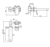 Смеситель для раковины Zucchetti Nikko ZKK673/ZKK672 схема 2