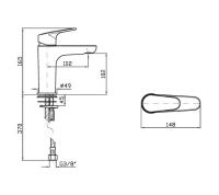 Смеситель для раковины Zucchetti Rivo ZRV722/ZRV723 схема 4