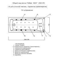 Прямоугольная ванна из акрила Акватек Либра NEW с экраном 160х70 схема 4