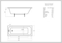 Прямоугольная ванна Акватек Мия с каркасом 165х70 схема 2