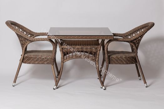 Стул Afina-FM 1017 коричневый, искусственный ротанг