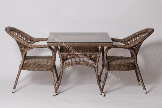 Стул Afina-FM 1017 коричневый, искусственный ротанг