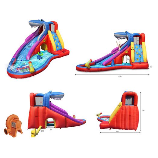 Надувная водная горка "Акула"