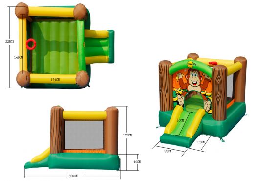 Детский надувной Батут с горкой «Дружба» HAPPY HOP 9201G