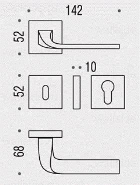 Дверная ручка COLOMBO Isy BL11RSB-CR полированный хром