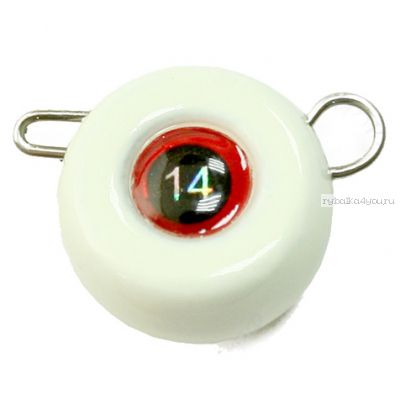 Груз крашеный Мормыш разборная чебурашка Таблетка 16 гр / 10 шт. в упаковке / цвет: 08 люминисцентный