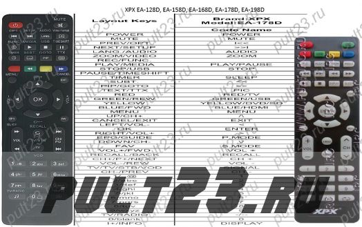 XPX EA-128D, EA-158D, EA-168D, EA-178D, EA-198D