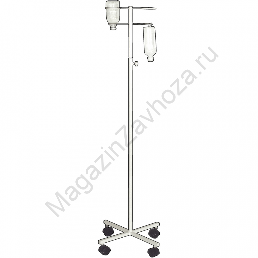 Штатив для вливаний М192 с 2-мя держателями