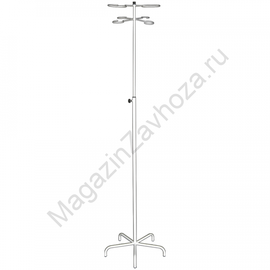 Стойка для капельницы М192-05 на четыре держателя, на 5-лучевой опоре