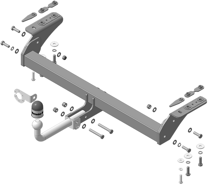 Фаркоп с оцинк. шаром Exeed TXL 2021- крепление шара на двух болтах