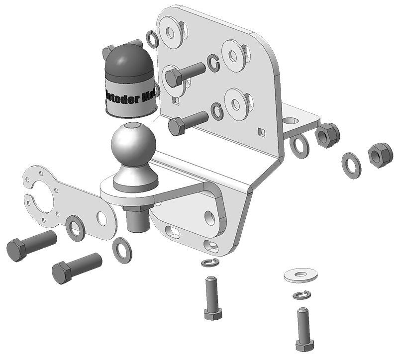 Полностью оцинкованный фаркоп на Toyota Land Cruiser Prado 150 2009-, Toyota Land Cruiser Prado 120 2003-2009, Toyota FJ Cruiser 2009-2014.