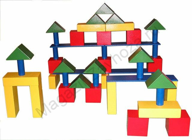 Конструктор детский СТРОИТЕЛЬ напольный 72 элемента