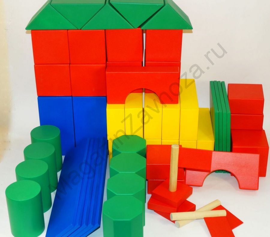 Конструктор детский СТРОИТЕЛЬ напольный большой 73 элемента