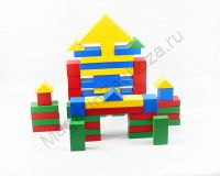 Конструктор деревянный 2–3 года, 54 элемента