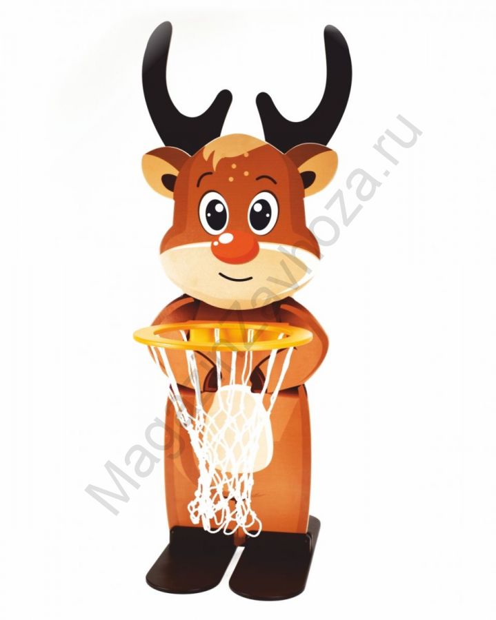 Кольцеброс с корзиной для мяча ВЕСЕЛЫЙ ЛОСЕНОК