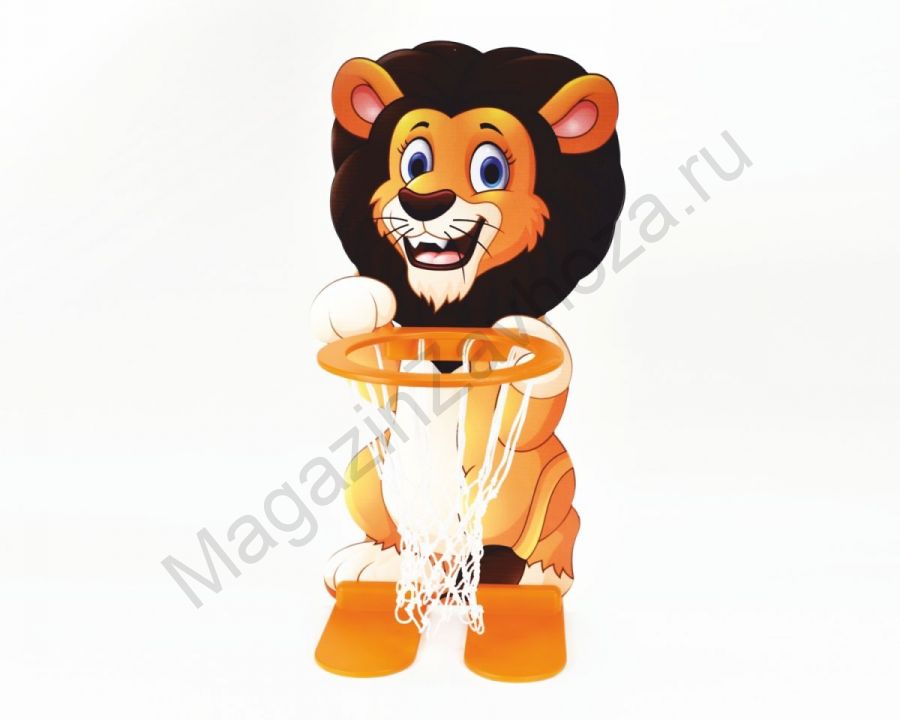 Детская стойка с корзиной ВЕСЕЛЫЙ ЛЬВЕНОК