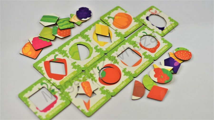 Игровой набор ФРУКТЫ. ОВОЩИ (по методике Сегена) ХДФ