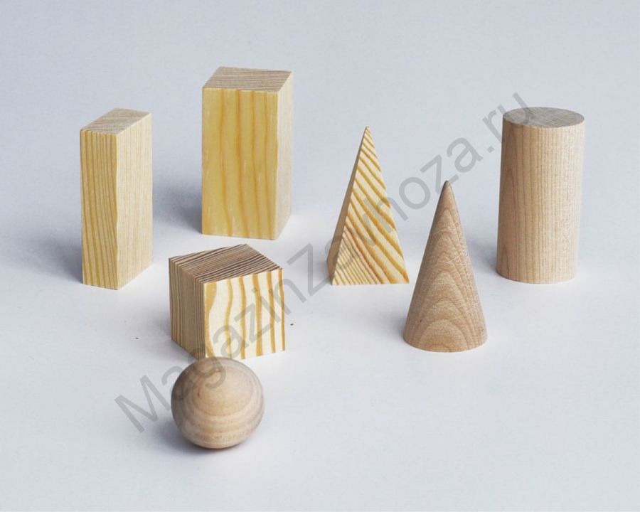 Набор деревянных геометрических фигур 7 штук