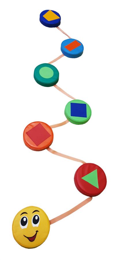 Дорожка Змейка-шагайка с геометрическими фигурами, 7 таблеток