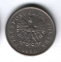 1 злотый 1992 года Польша