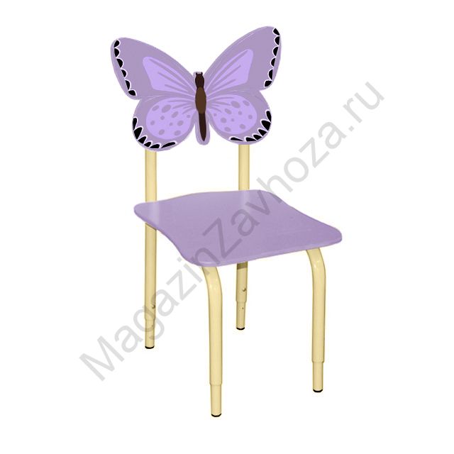 СТУЛ ДЕТСКИЙ НА МЕТАЛЛОКАРКАСЕ РЕГУЛИРУЕМЫЙ БАБОЧКИ 122 ИРИС
