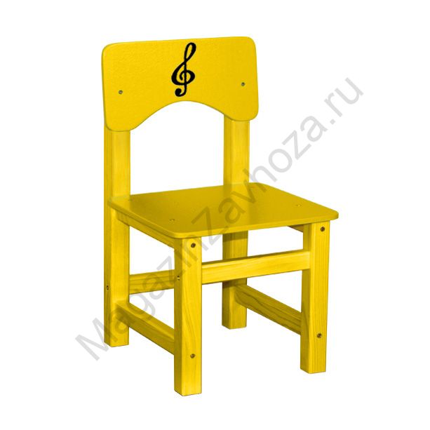 СТУЛ ДЕТСКИЙ МАССИВ+МДФ НЕРЕГУЛИРУЕМЫЙ 8 (СКР. КЛ. ЧЁРН)