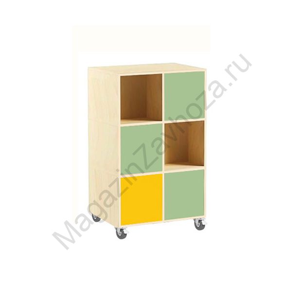 СТЕЛЛАЖ 8 ДВУХСЕКЦИОННЫЙ МОБИЛЬНЫЙ 8 ЯЧЕЕК