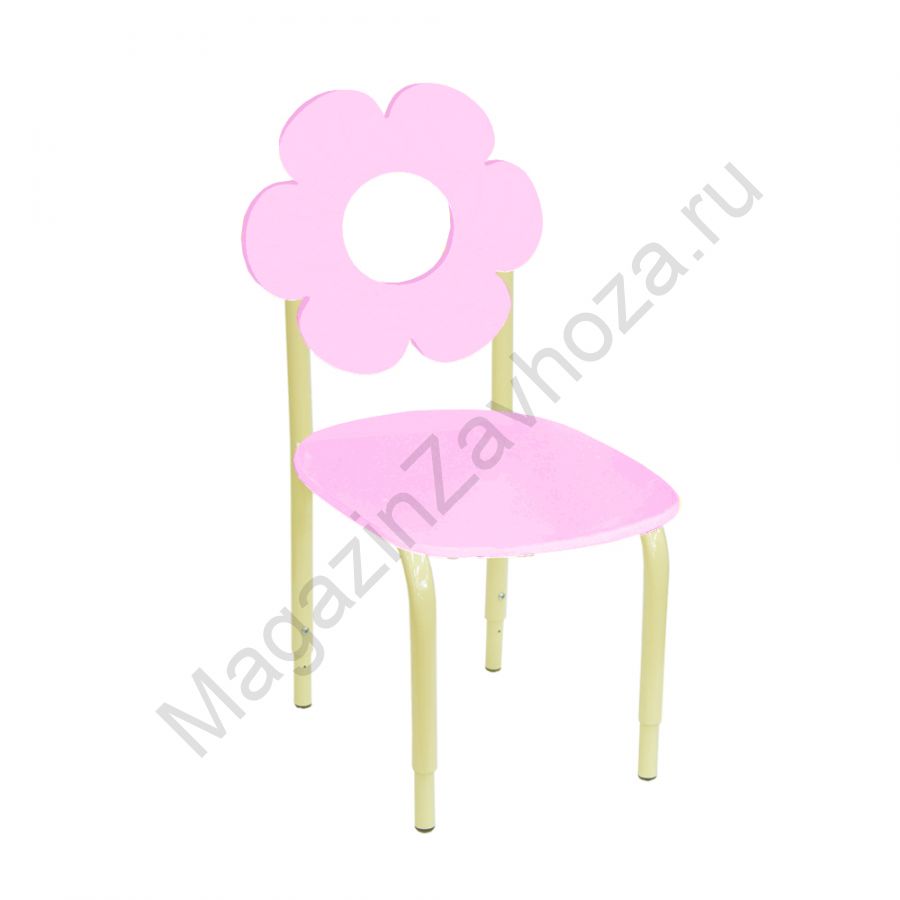 СТУЛ ДЕТСКИЙ НА М/К РЕГУЛИРУЕМЫЙ 2 МДФ ЦВЕТОК (РОЗОВЫЙ)