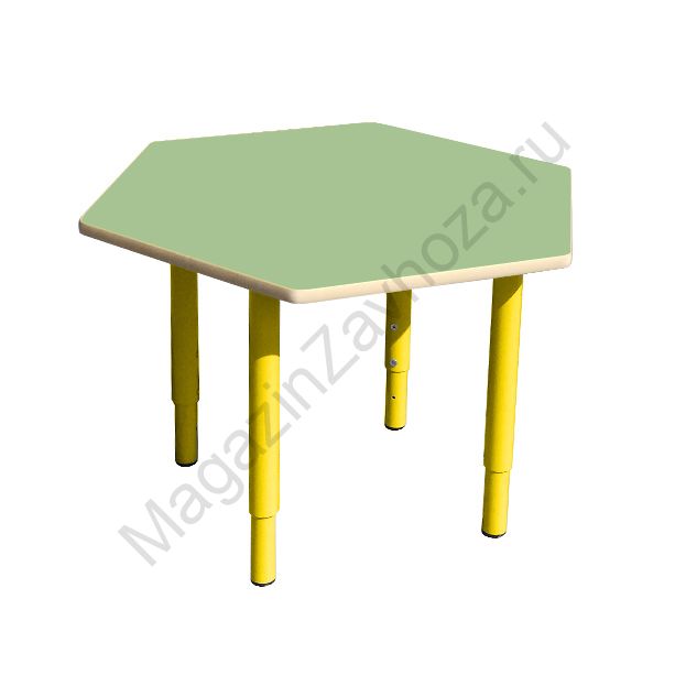 СТОЛ ЛДСП РЕГУЛИРУЕМЫЙ 30 (СЕРИЯ ПЧЁЛКИ) ДИАМ.700ММ САЛАТОВЫЙ