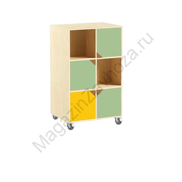 СТЕЛЛАЖ 7 ДВУХСЕКЦИОННЫЙ МОБИЛЬНЫЙ 6 ЯЧЕЕК