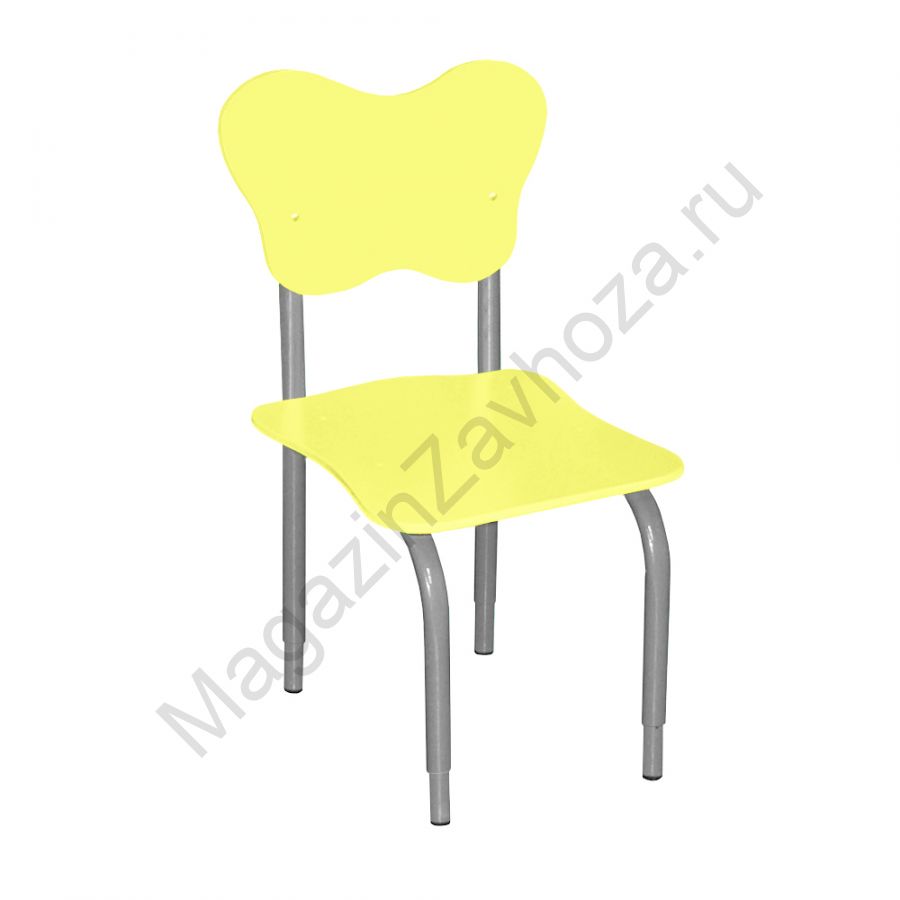 СТУЛ НА М/К РЕГУЛИРУЕМЫЙ 2 МДФ ФИГУРНЫЙ (ЛИМОННЫЙ)