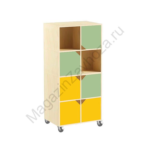 СТЕЛЛАЖ 7 ДВУХСЕКЦИОННЫЙ МОБИЛЬНЫЙ 8 ЯЧЕЕК