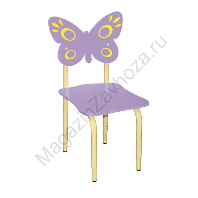 СТУЛ ДЕТСКИЙ НА МЕТАЛЛОКАРКАСЕ РЕГУЛИРУЕМЫЙ БАБОЧКИ 118 ИРИС