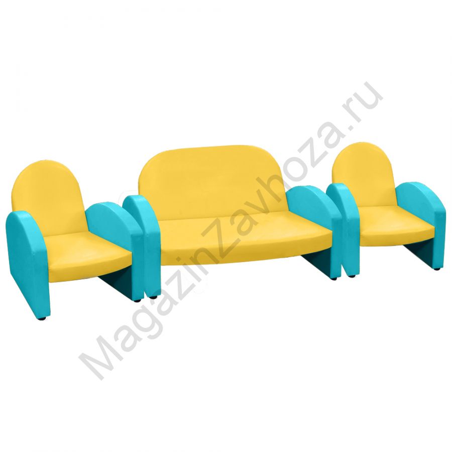 НАБОР "ЭКОНОМ" ДИВАН 154 ЖЕЛТЫЙ 2
