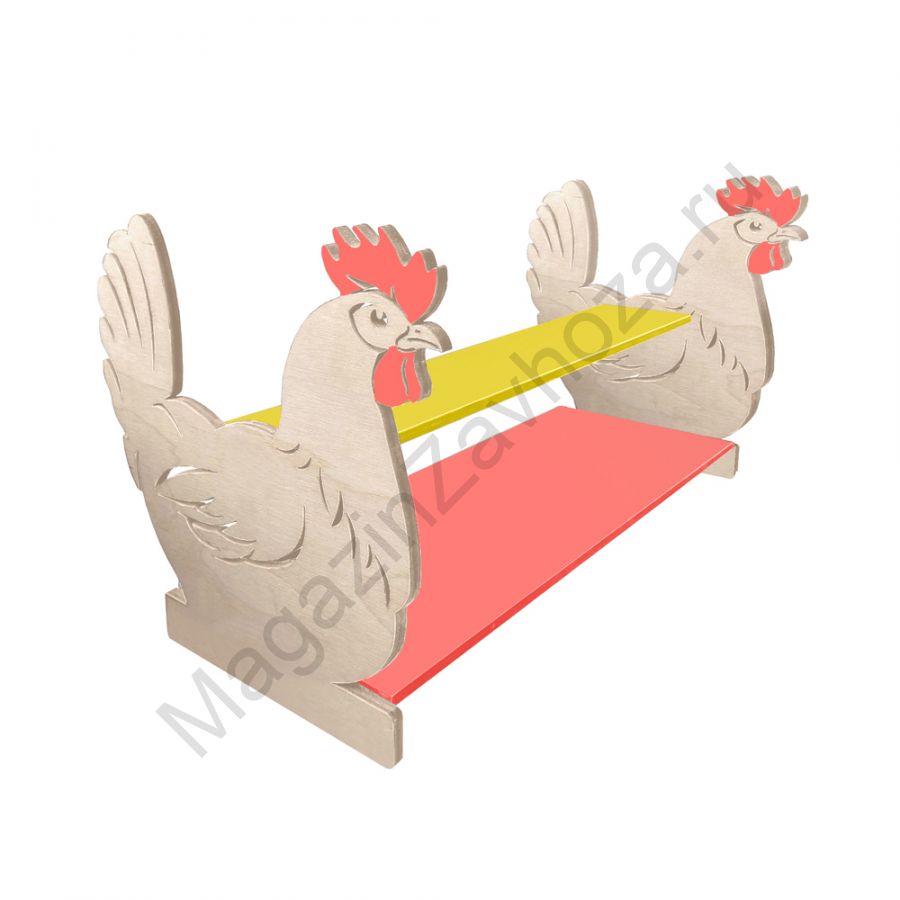 ТУМБА ДЛЯ ИГРУШЕК И ПОСОБИЙ 9 С ДЕКОРАЦИЯМИ (2 ПОЛКИ)ПЕТУХ