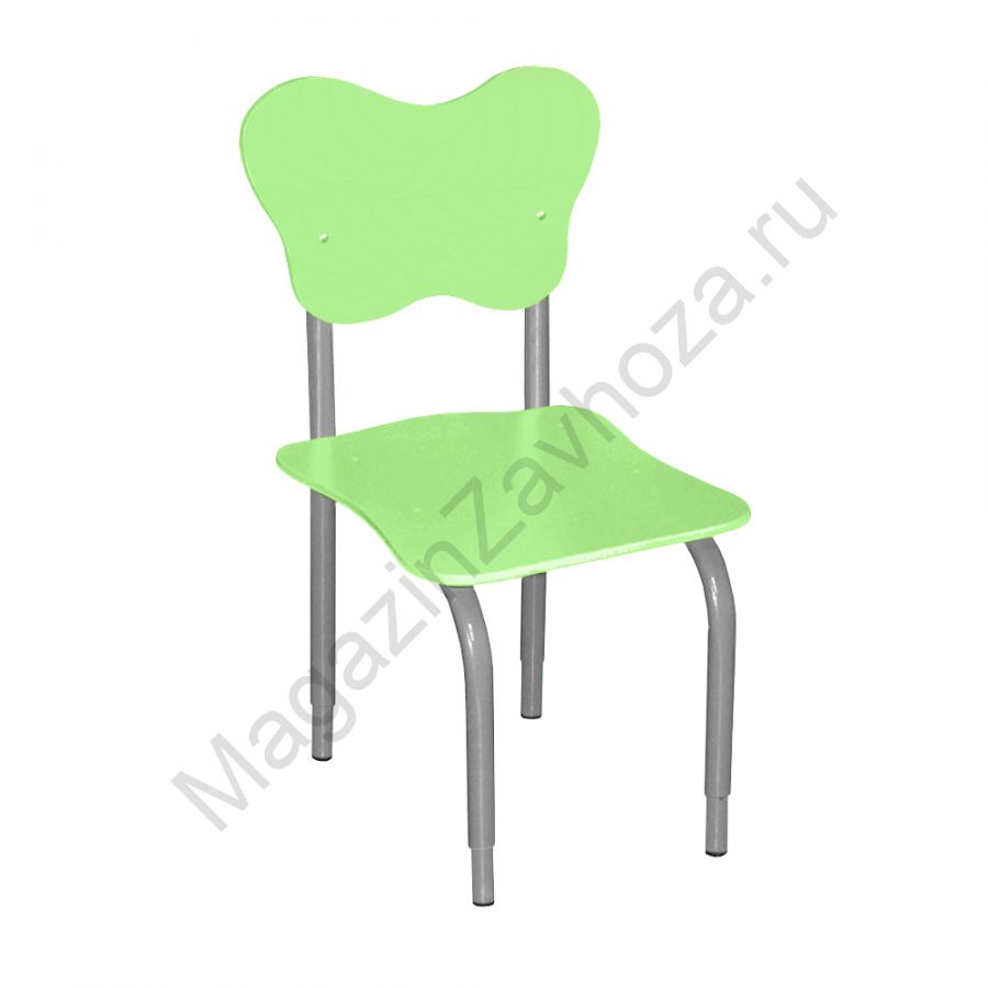 СТУЛ НА М/К РЕГУЛИРУЕМЫЙ 2 МДФ ФИГУРНЫЙ (ЗЕЛЁНАЯ МЯТА)