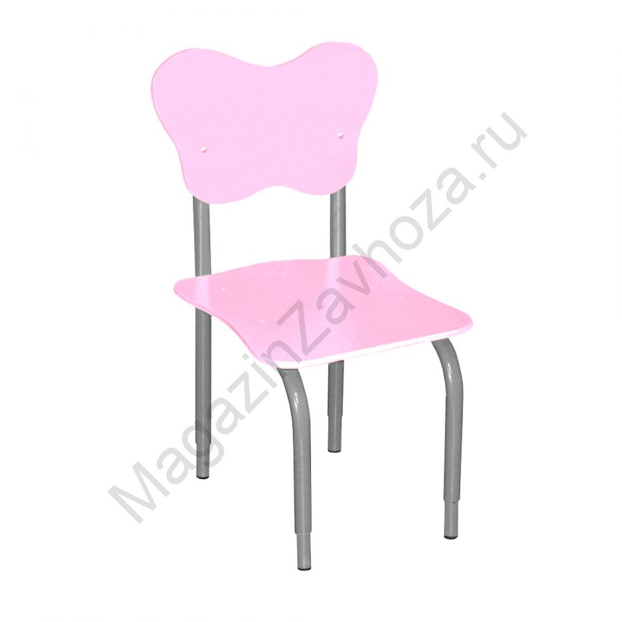 СТУЛ НА М/К РЕГУЛИРУЕМЫЙ 2 МДФ ФИГУРНЫЙ (РОЗОВЫЙ)