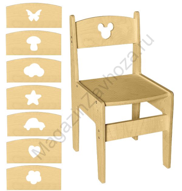 СТУЛ ИЗ ФАНЕРЫ РЕГУЛИРУЕМЫЙ ВЫРАСТАЙКА М-6 (БОЛЬШОЙ)