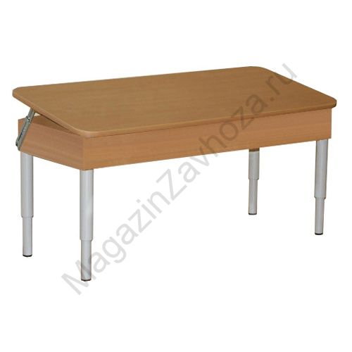 ПАРТА ДЕТСКАЯ РЕГУЛИРУЕМАЯ ДВУХМЕСТНАЯ С НАКЛОНОМ СТОЛЕШНИЦЫ 38