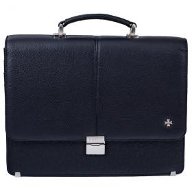 Кожаный мужской портфель Narvin 9773-N.Ostrich Black/Polo Black