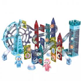 Конструктор магнитный лабиринт для шариков со светом и музыкой 129 деталей Marble Run