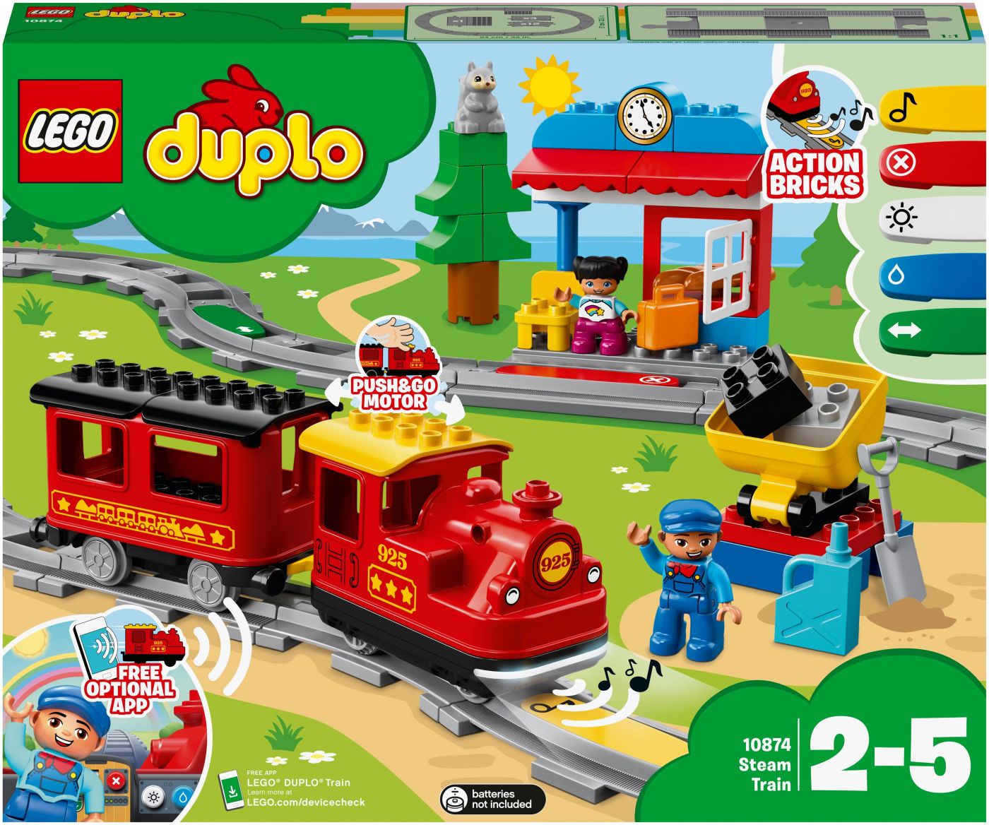 Электромеханический конструктор LEGO Duplo 10874 Поезд на паровой тяге