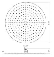 Тропический душ Zucchetti Savoir 40 см Z94267 схема 1