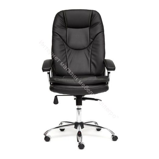 Кресло SOFTY LUX кож/зам, черный, 36-6